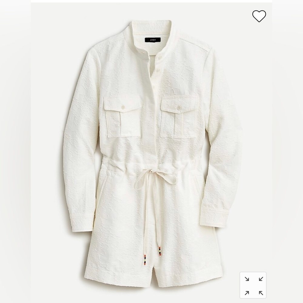 NWT J. Crew romper size 8, cream colored